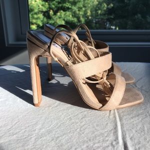 Nude Miss Lola Lace-Up Heel